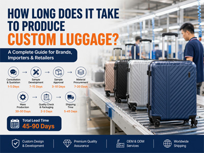 Combien de temps faut-il pour produire des bagages personnalisés ? Guide complet pour les marques, les importateurs et les détaillants