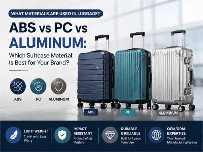 Quels matériaux sont utilisés pour les bagages ? ABS, PC ou aluminium : quel matériau est le mieux adapté à votre marque ?