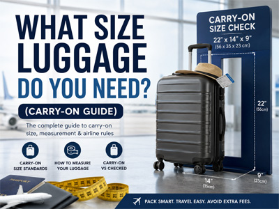 Quelle taille de bagage vous faut-il ? (Guide des bagages cabine)