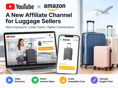 YouTube × Amazon : Une nouvelle chaîne d’affiliation pour les vendeurs de bagages